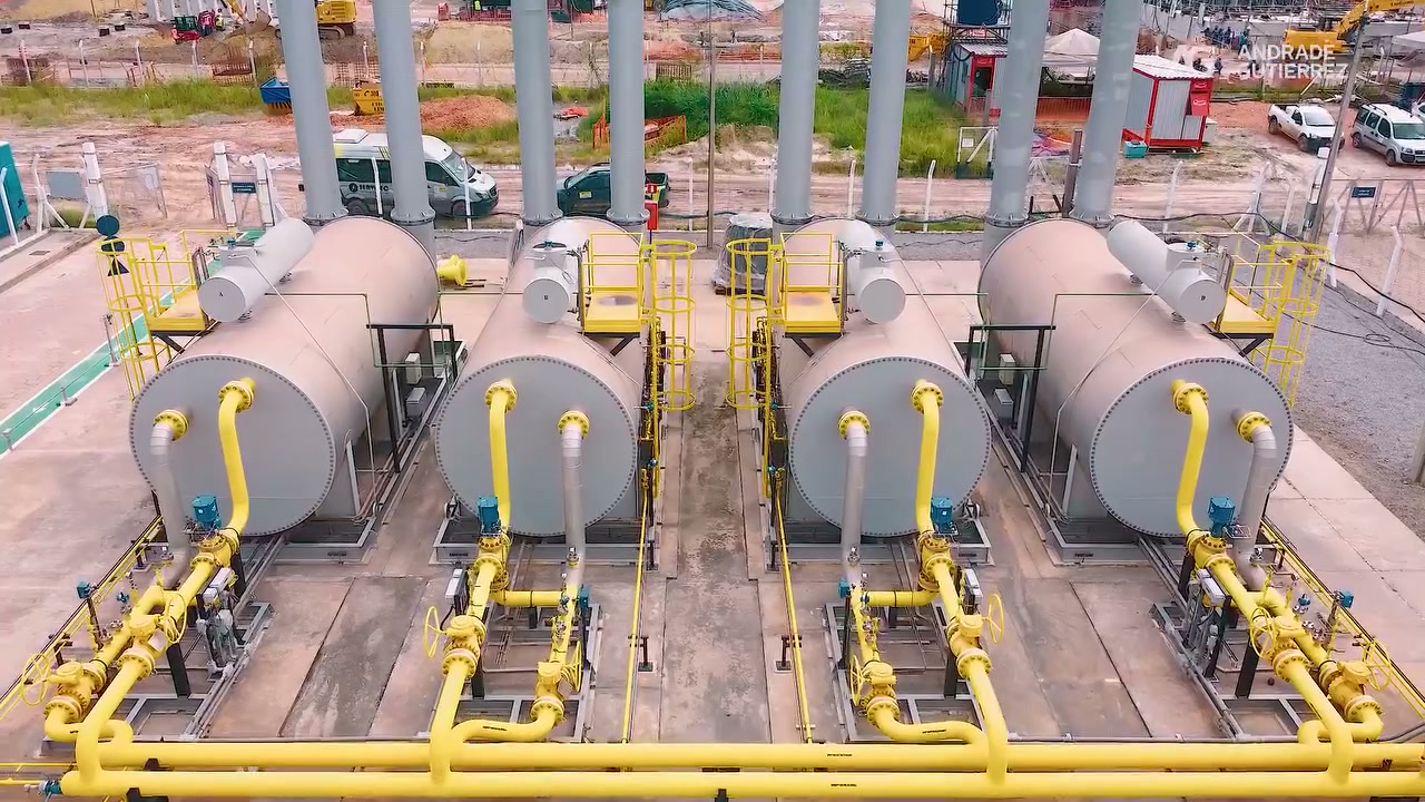 Infraestrutura registrada durante a produção para a Andrade Gutierrez